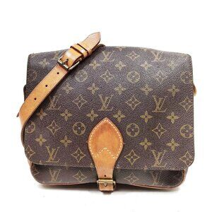 Authentic Louis Vuitton Cartouchiere GM Monogram Shoulder Bag 255-121525